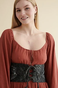 Buy Grey Stone Wash Corset Belt Online at Earthbound Trading