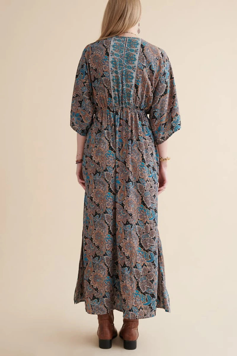 Buy Blue Sari O-Ring Maxi Dress Online at Earthbound Trading