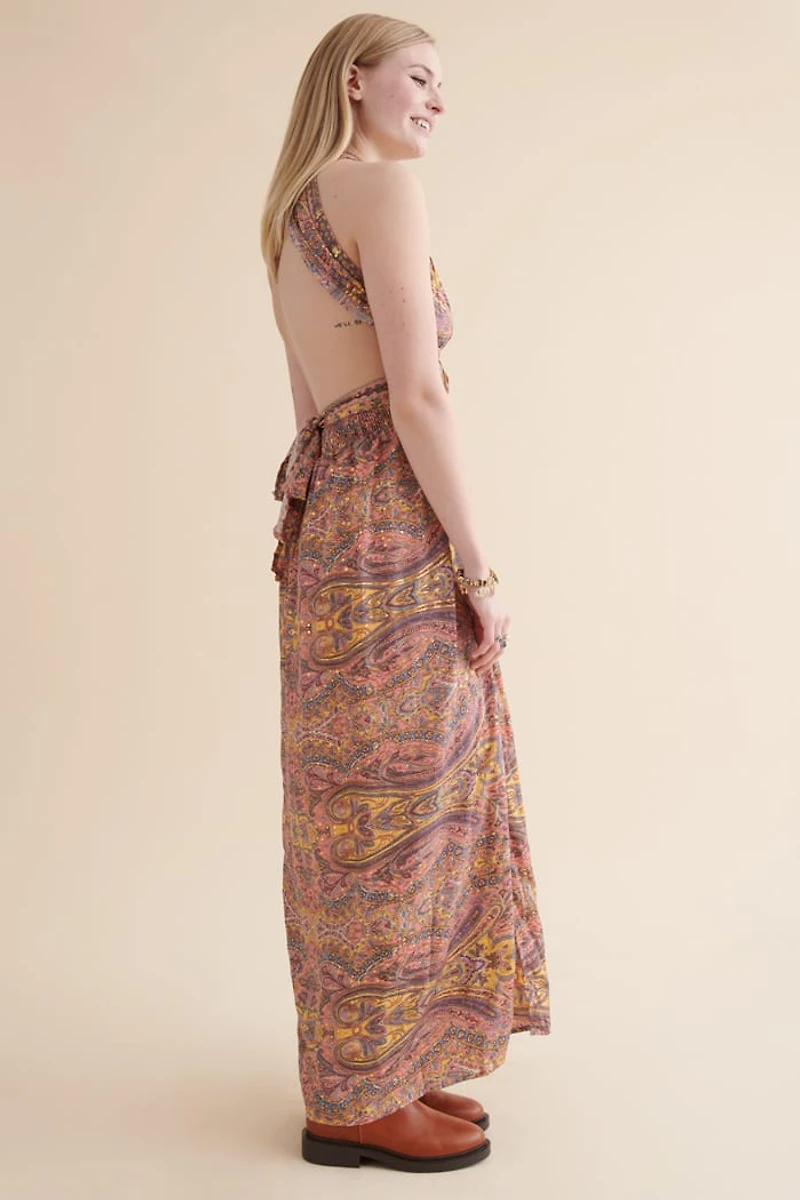 Shop Pink Wrap Top Maxi Dress for Women - boho Summer Style