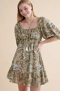 Buy Mint Sari Off Shoulder Peasant Dress Online at Earthbound Trading