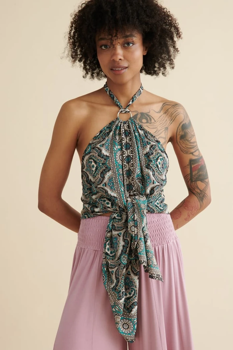 Buy Sari Halter Split Front Shirt Online at Earthbound Trading