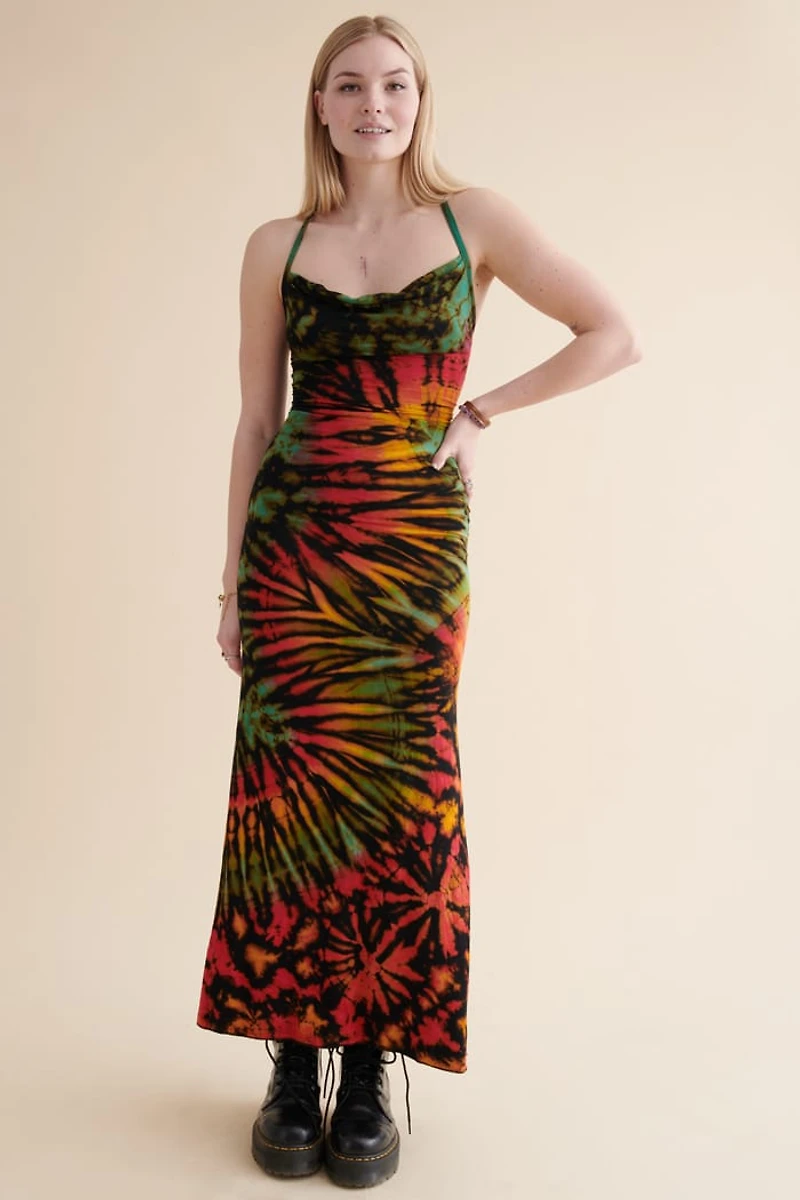Handmade Thailand Tie Dye Maxi Dress