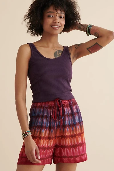 Handmade Magenta Tie Dye Shorts from Thailand