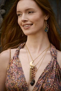 Buy Jasper and Yellow Aventurine Moon Fringe Necklace Online at Earthbound Trading