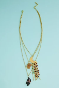 Buy Jasper and Yellow Aventurine Moon Fringe Necklace Online at Earthbound Trading