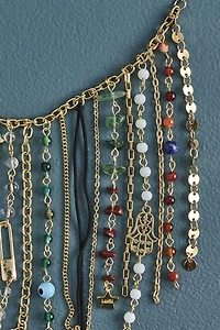 Buy Gold Multi Stone Chip Fringe Necklace Online at Earthbound Trading