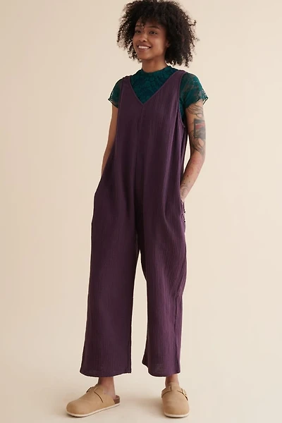 Buy Purple Gauze Pocket Jumpsuit Online at Earthbound Trading