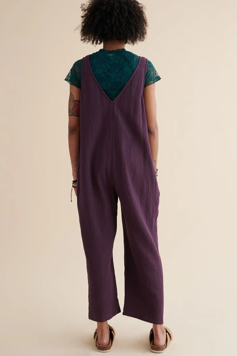 Buy Purple Gauze Pocket Jumpsuit Online at Earthbound Trading
