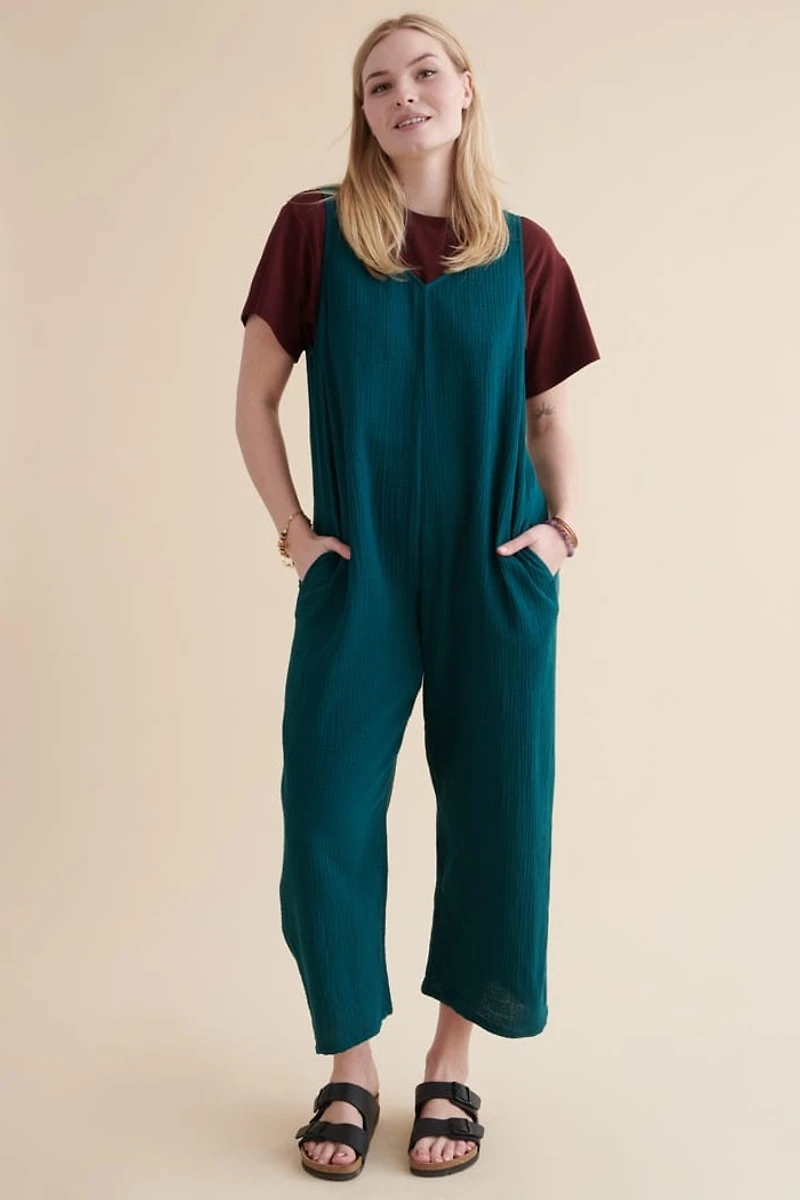 Gauze Pocket Jumpsuit