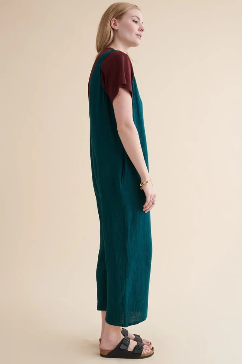 Gauze Pocket Jumpsuit
