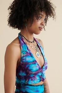 Buy Blue Artisan Tie Dye Halter Top Online at Earthbound Trading