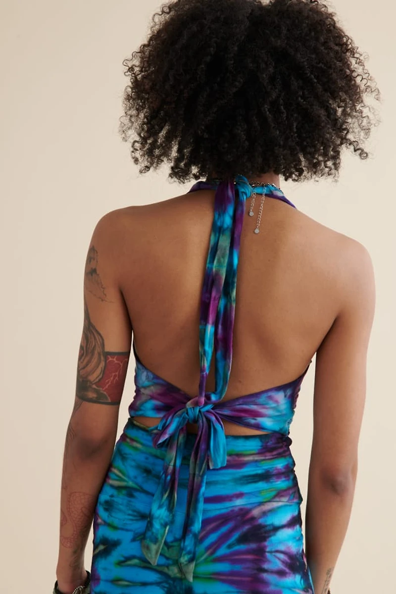 Buy Blue Artisan Tie Dye Halter Top Online at Earthbound Trading