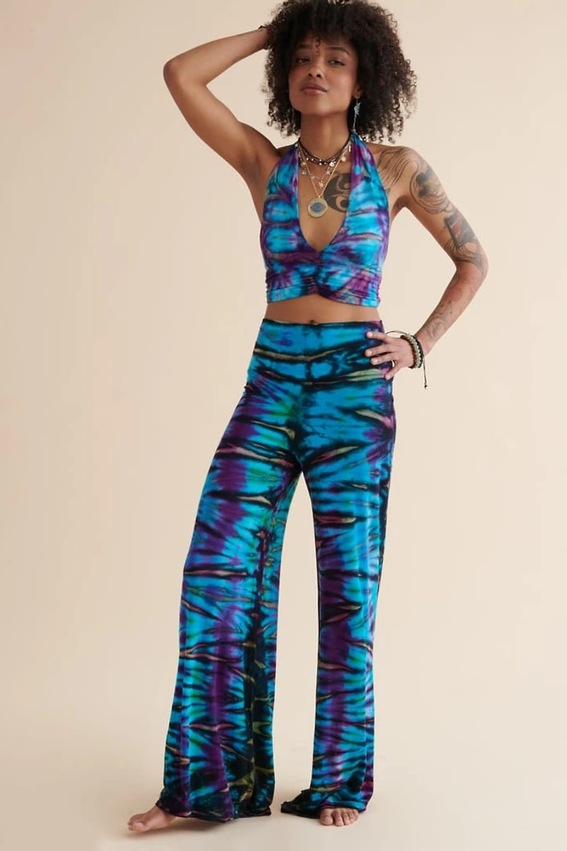 Buy Blue Artisan Tie Dye Palazzo Pants Online at Earthbound Trading