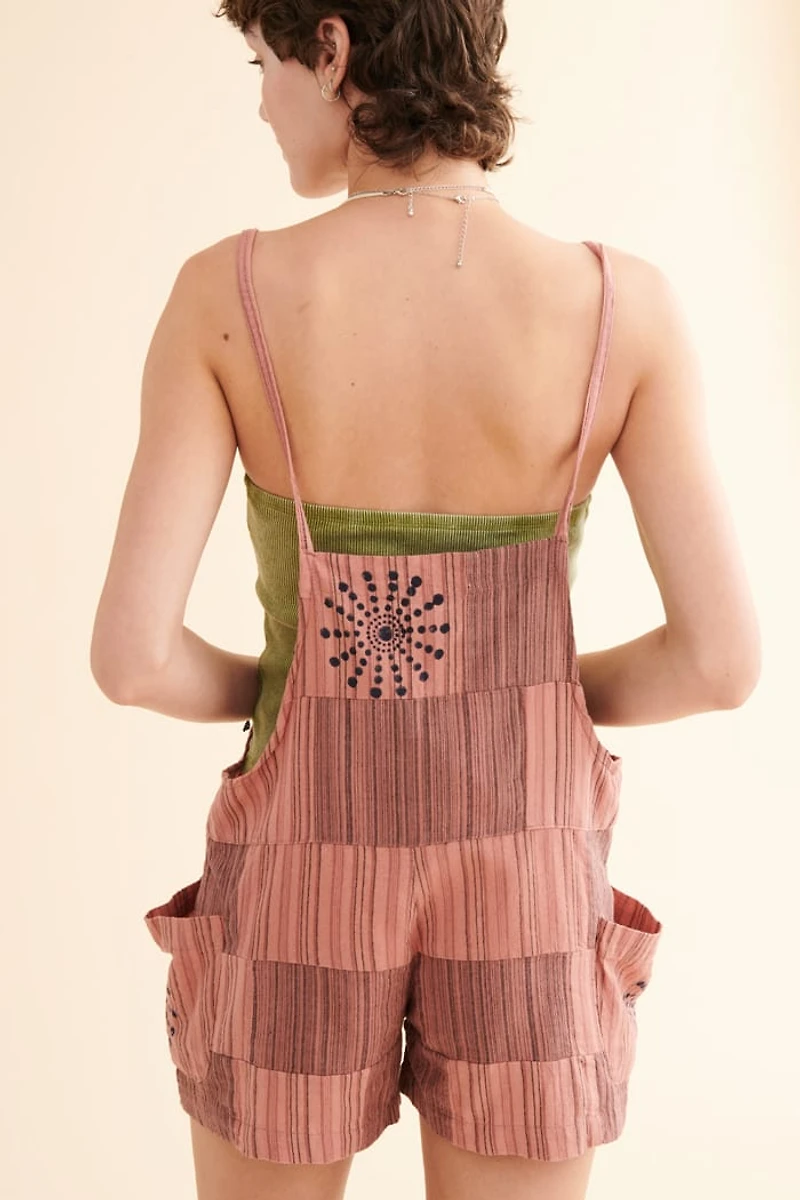 Buy Rose Stamp Patchwork Overalls Online at Earthbound Trading