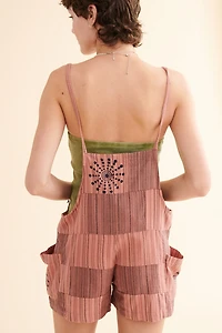 Buy Rose Stamp Patchwork Overalls Online at Earthbound Trading