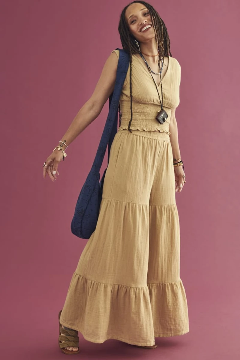 Desert Khaki Cotton Gauze Tank