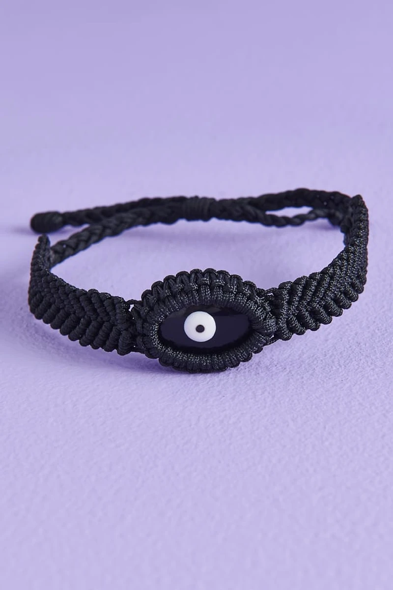 Buy Black Obsidian Evil Eye Braided Bracelet Online at Earthbound Trading