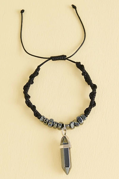 Black Hematite Point Crystal Bracelet