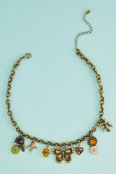 Bronze Dainty Dove Charm Necklace