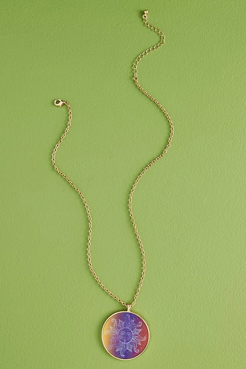 Buy Sun and Moon Circular Hologram Necklace Online at Earthbound Trading