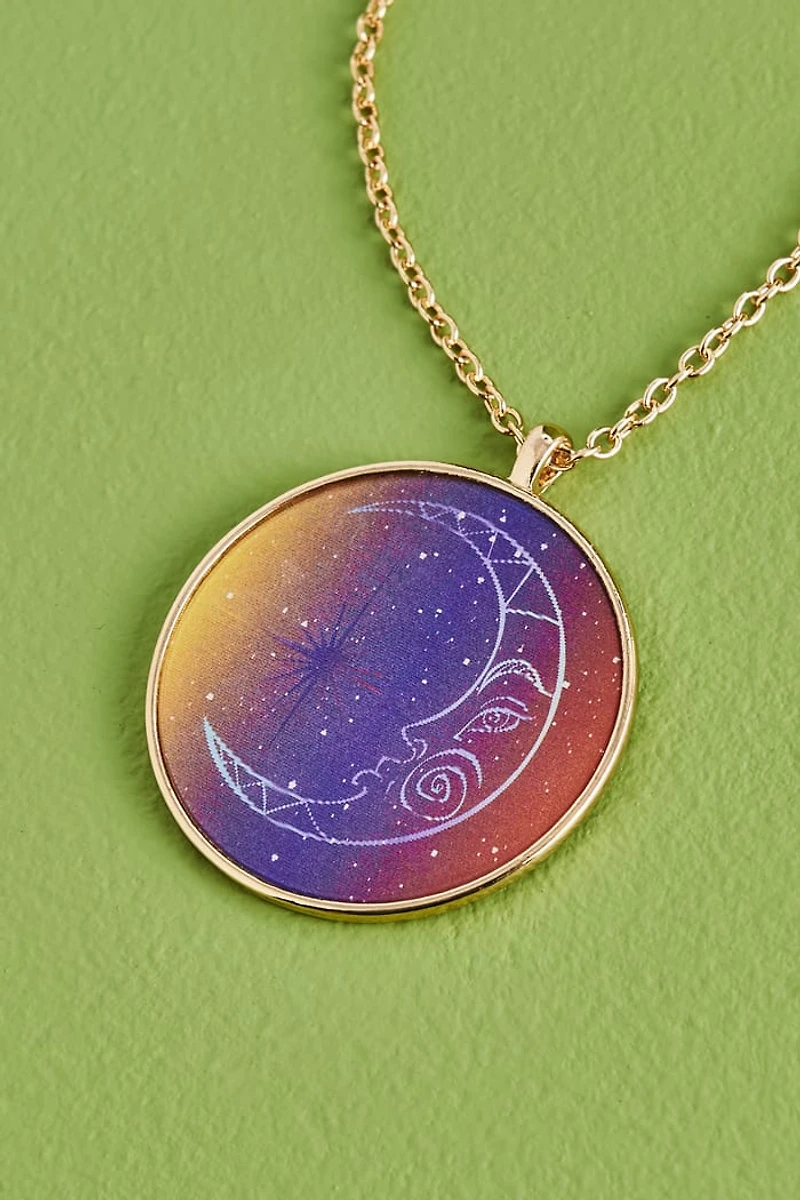 Buy Sun and Moon Circular Hologram Necklace Online at Earthbound Trading