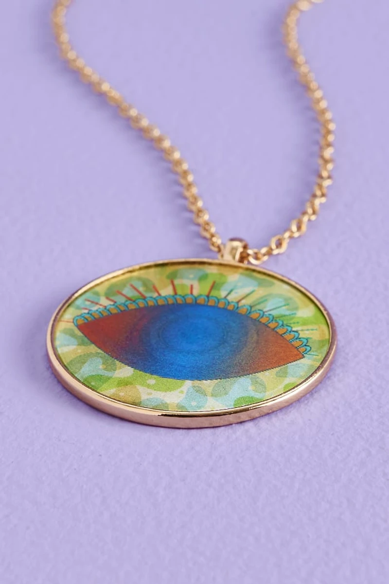 Buy Evil Eye Circular Hologram Necklace Online at Earthbound Trading