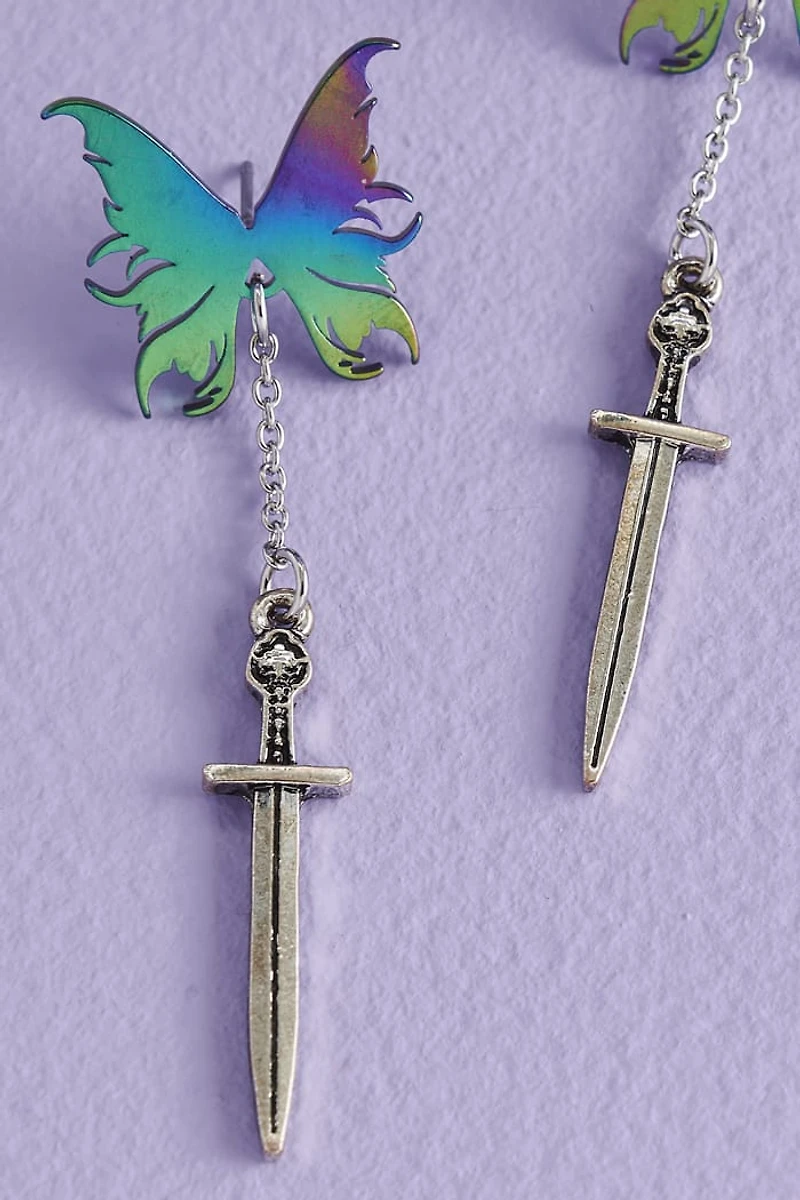 Buy Iridescent Butterfly Dagger Earrings Online at Earthbound Trading