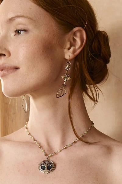 Beetle Bee Wing Earrings