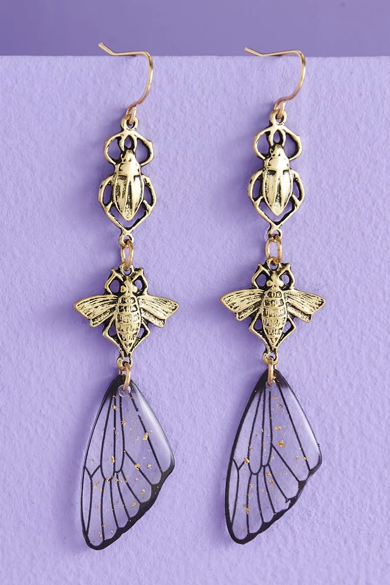 Buy Beetle Bee Wing Earrings Online at Earthbound Trading