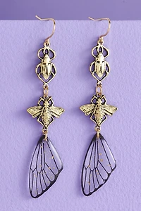 Buy Beetle Bee Wing Earrings Online at Earthbound Trading