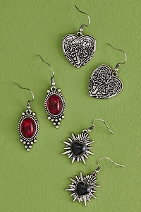 Buy Antique Silver Heart Earring Set Online at Earthbound Trading