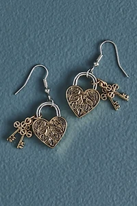 Buy Floral Heart Locket Earrings Online at Earthbound Trading