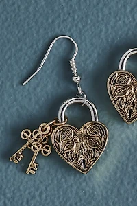 Buy Floral Heart Locket Earrings Online at Earthbound Trading