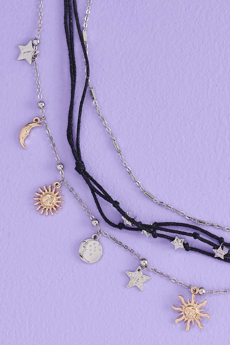 Buy Black Cosmos Mini Pendant Necklace Set Online at Earthbound Trading