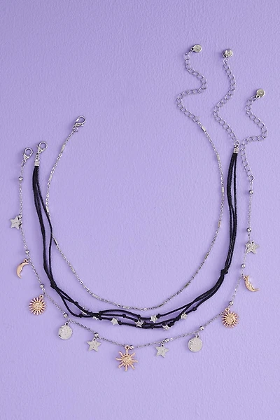 Buy Black Cosmos Mini Pendant Necklace Set Online at Earthbound Trading