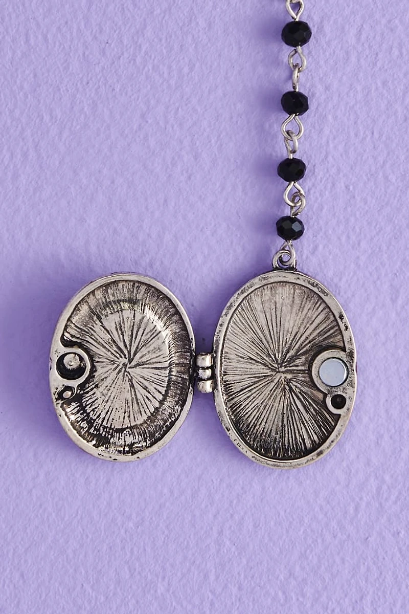 Buy Pink Rose Beaded Locket Lariat Necklace Online at Earthbound Trading
