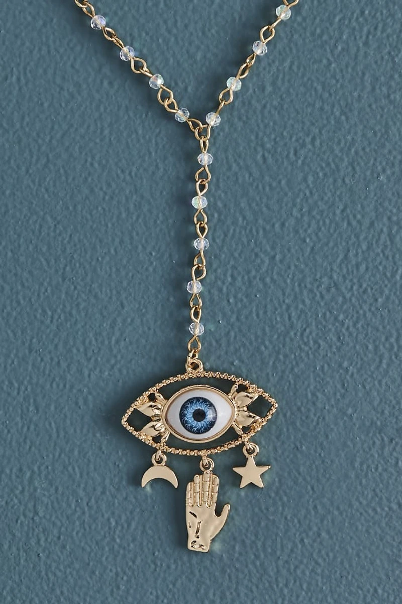 Buy Blue Evil Eye Charm Lariat Necklace Online at Earthbound Trading