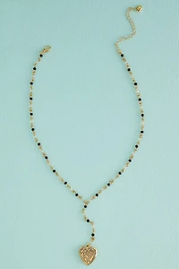 Buy Gold Rose Heart Locket Lariat Necklace  Online at Earthbound Trading