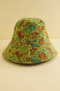 Get Green Frog Mushroom Bucket Hat - boho Hippie Festival Wear