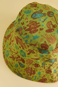 Get Green Frog Mushroom Bucket Hat - boho Hippie Festival Wear