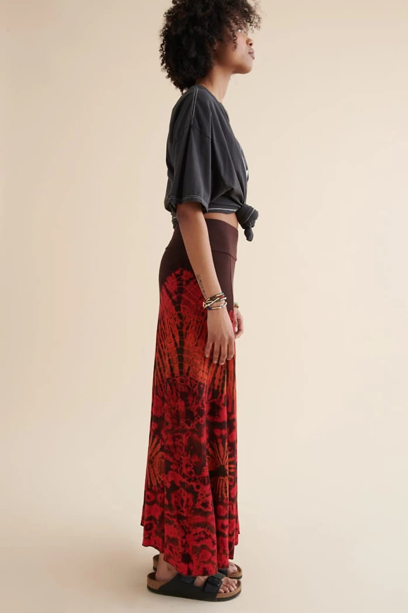 Buy Brown Artisan Tie Dye Maxi Skirt Online at Earthbound Trading