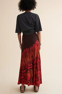 Buy Brown Artisan Tie Dye Maxi Skirt Online at Earthbound Trading