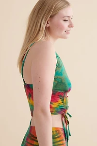 Buy Green Sunset Artisan Tie Dye Cropped Tank Online at Earthbound Trading