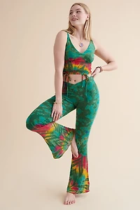Buy Green Sunset Artisan Tie Dye Cropped Tank Online at Earthbound Trading