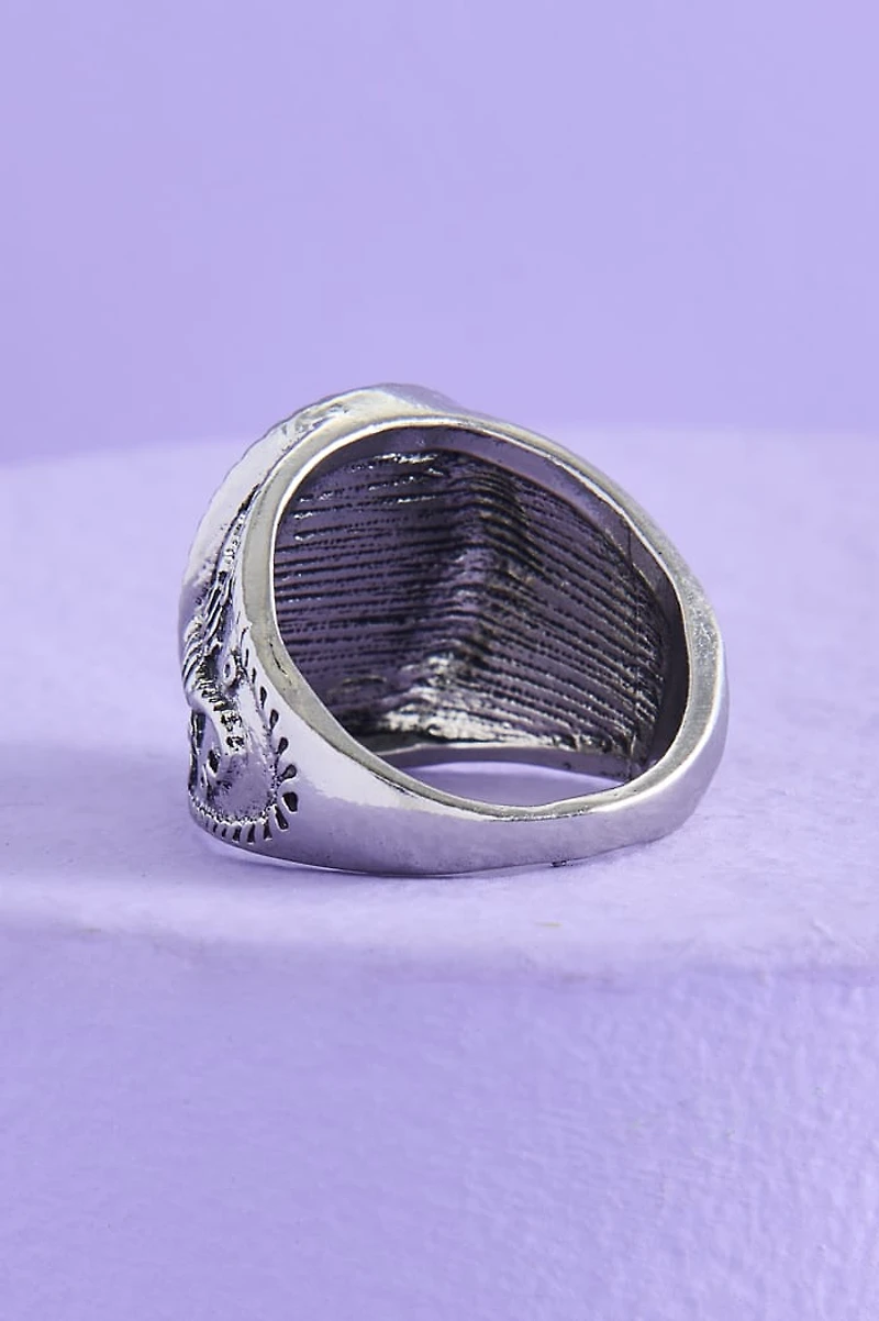 Resin Scorpion Chunky Silver Ring