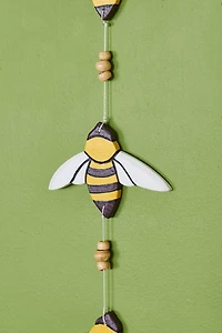 Bumble Bee Wooden Tassel Mobile