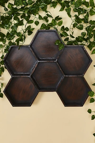 Honeycomb Wood Shelf