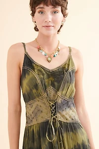 Discover the Magic of Green Tie Dye Embroidered Fairy Dress - Buy Today