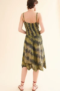 Discover the Magic of Green Tie Dye Embroidered Fairy Dress - Buy Today
