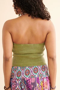 Buy Green Stone Wash Ribbed Tube Top Online at Earthbound Trading